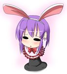  animal_ears bunny_ears chibi ichimi nagae_iku purple_hair solid_circle_eyes solo touhou 
