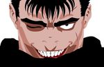  berserk crazy grin guts highres male_focus scar smile solo squinting third-party_edit vector_trace wallpaper 