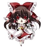  :o black_hair chibi gohei hair_ribbon hakurei_reimu lowres open_mouth red_eyes ribbon touhou yuuheisyoujyo 