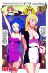 2girls 3boys blonde_hair blue_hair breasts brown_eyes character_request fairy_tail gairon large_breasts levy_mcgarden lucy_heartfilia multiple_boys multiple_girls natsu_dragneel orange_eyes pink_hair 