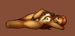  brown_background female masturbation nada namelessenemy nipples nude plain_background sloth solo 