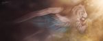  2016 ambiguous_gender anthro ashesdrawn black_nose blue_feathers digital_media_(artwork) feathered_wings feathers feline fur hybrid mammal pantherine solo tiger white_feathers white_fur wings 