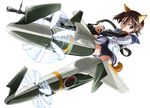  aircraft animal_ears gun miyafuji_yoshika strike_witches weapon 
