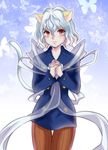  animal_ears bad_id bad_pixiv_id bug butterfly cat_ears cat_tail hunter_x_hunter insect long_sleeves mmo_(princepoo) neferpitou pantyhose red_eyes short_hair silver_hair solo tail 