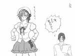  1girl blush comic eroe genderswap genderswap_(mtf) greyscale hasumi_souji_(eroe) igarashi_kyou_(eroe) monochrome original short_hair translated 