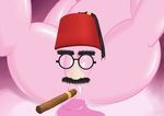  censored cigar equine eyewear facial_hair female fez friendship_is_magic glasses groucho_marx horse mammal mustache my_little_pony pink_body pinkie_pie_(mlp) pony pussy smog solo 
