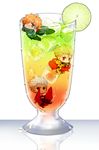  archer chibi drink fate/extra fate/stay_night fate/zero fate_(series) gilgamesh ice ice_cube male_focus multiple_boys pinki_(shounenkakuseiya) robin_hood_(fate) tropical_drink 