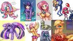  &lt;3 antler antlers arthropod avian balloon bandage bird blonde_hair blue_eyes blush boulder_(mlp) bra braided_hair breasts butterfly cleavage clothed clothing cowboy_hat cub cutie_mark dialog discord_(mlp) dress english_text equine eyes_closed eyeshadow feline female fluttershy_(mlp) friendship_is_magic group hair hairpin hat horn horse human humanized insect looking_at_viewer lying makeup male mammal maud_pie_(mlp) miniskirt multi-colored_hair my_little_pony one_eye_closed pegasus pigtails pink_hair pinkie_pie_(mlp) pony purple_eyes purple_hair racoon-kun racoonkun rarity_(mlp) rock sitting skirt socks sparkles stars sweater text twilight_sparkle_(mlp) underwear unicorn window winged_unicorn wings wink young 