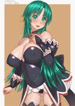  breasts cleavage green_hair higurashi_no_naku_koro_ni large_breasts long_hair pixiv_manga_sample sonozaki_shion 