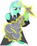  alpha_channel cloak crossover equine female friendship_is_magic fur green_fur green_hair guitar hair hi_res horn jackos92 kingdom_hearts looking_at_viewer lyra_heartstrings_(mlp) magic mammal my_little_pony orange_eyes plain_background smile solo transparent_background two_tone_hair unicorn vector 