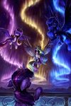  assasinmonkey aurora_borealis balcony blue_eyes blue_hair crown equine female flying friendship_is_magic gold group hair horn mammal multi-colored_hair my_little_pony necklace outside princess_cadance_(mlp) princess_celestia_(mlp) princess_luna_(mlp) purple_eyes purple_hair royalty sky sparkles twilight_sparkle_(mlp) winged_unicorn wings 