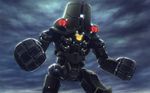  cloud glowing groomlake highres mecha no_humans pacific_rim realistic science_fiction sky solo super_robot 