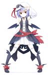  alternate_costume bat_wings bow full_body hat hat_bow hat_ribbon jewelry kazeharu looking_at_viewer pendant pose purple_hair red_eyes remilia_scarlet ribbon shoes short_hair simple_background smile solo thighhighs touhou white_background wings 