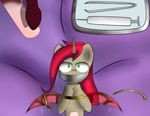  bound green_eyes hair looking_at_viewer my_little_pony original_character red_hair red_ray rope 