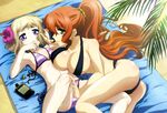  2girls beach bikini nyantype scan seikoku_no_dragonar swimsuit tagme wet 
