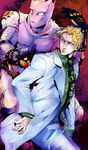  bad_id bad_pixiv_id blonde_hair formal honenashi_chicken jojo_no_kimyou_na_bouken killer_queen kira_yoshikage multiple_boys necktie stand_(jojo) suit 