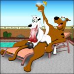  balls beagle big_penis canine dog dreamworks eyewear fellatio feral gay great_dane green_eyes hybrid long_penis male mammal mr._peabody mr._peabody_and_sherman oral oral_sex overweight party penis poolside saliva scooby-doo scooby-doo_(series) sex tight_fit wildwulf 