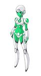  1girl android aya_(green_lantern) blue_eyes dc_comics full_body green_lantern green_lantern_(series) helmet robot_girl simple_background solo white_background 