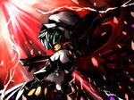  bad_id bad_pixiv_id blue_hair glowing glowing_eyes hat nahu red_eyes remilia_scarlet short_hair solo touhou wings 