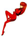  bad_id bad_pixiv_id green_eyes highres long_hair lying neon_genesis_evangelion plugsuit ponytail realistic red_hair simple_background solo souryuu_asuka_langley staring thighs wrench_(pixiv) 