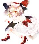  bad_id bad_pixiv_id bat_wings hat high_heels prino_hawell red_eyes remilia_scarlet shoes short_hair silver_hair solo touhou wings wrist_cuffs 