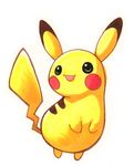  kawaguchi_akira no_humans pikachu pokemon pokemon_(creature) simple_background solo white_background 