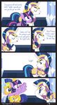  armor blue_eyes blue_hair comic dialog dm29 english_text equestria_girls equine eyes_closed female feral flash_sentry_(eg) friendship_is_magic fur group hair helmet horn horse male mammal multi-colored_hair my_little_pony orange_fur pegasus pony purple_eyes purple_fur purple_hair shining_armor_(mlp) smile teeth text twilight_sparkle_(mlp) two_tone_hair unicorn white_fur winged_unicorn wings 