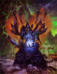  alex_horley_orlandelli glowing_eyes gul&#039;dan hearthstone magic official_art red_eyes skull tagme weapon world_of_warcraft 