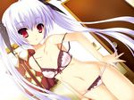  bra kai long_hair panties purple_hair red_eyes shimesaba_kohada twintails underwear undressing walpurgis 