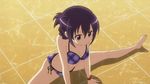  animated animated_gif barefoot bikini gochuumon_wa_usagi_desu_ka? non-web_source purple_bikini purple_eyes purple_hair screencap solo swimsuit tedeza_rize 