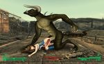  cum cum_inside d.c deathclaw duo erection fallout female forced horn human male mammal pain penetration penis rape sex size_difference straight teeth unknown_artist vaginal vaginal_penetration 