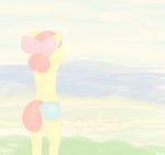  anthro anthrofied apple_bloom_(mlp) clothing cub earth_pony equine female friendship_is_magic fur hair horse lamiaaaa mammal morning my_little_pony pony red_hair shorts solo topless yellow_fur young 