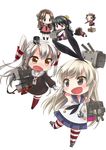  amatsukaze_(kantai_collection) black_hair blonde_hair blush bow box brown_eyes brown_hair cannon chibi double_bun dragging dress elbow_gloves fang gloves grey_eyes hair_bow hair_bun hair_ribbon jintsuu_(kantai_collection) kantai_collection koruri long_hair md5_mismatch multiple_girls naganami_(kantai_collection) naka_(kantai_collection) one_eye_closed open_mouth red_legwear rensouhou-chan rensouhou-kun ribbon sailor_dress school_uniform sendai_(kantai_collection) serafuku shimakaze_(kantai_collection) shirt silver_hair simple_background sitting skirt smile standing standing_on_one_leg striped striped_legwear thighhighs two_side_up very_long_hair white_background white_gloves zettai_ryouiki 