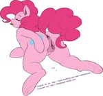  after_sex animal_genitalia anthro anus badgengar butt clitoris colored cum cum_in_ass cum_in_pussy cum_inside cutie_mark earth_pony equine equine_pussy eyes_closed female friendship_is_magic fur hair horse mammal miketheuser my_little_pony nude pink_fur pink_hair pinkie_pie_(mlp) plain_background pony presenting pussy smile solo thick_thighs tongue tongue_out white_background 