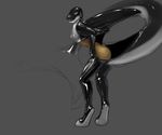  anthro black_sclera black_skin cetacean grey_background latex_(artist) male mammal marine open_mouth orca plain_background raised_tail rubber sketch standing suit teeth transformation whale 