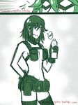  alternate_costume bad_id bad_tumblr_id belt_pouch blue_eyes bottle comic english gloves hand_on_hip holster kill_la_kill matoi_ryuuko no_bra no_panties nudist_beach_uniform pouch raechelpapaya sanageyama_uzu shoulder_holster solo spot_color thighhighs water_bottle 