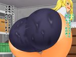  ass blonde_hair breasts censored green_eyes hoshii_miki huge_ass idolmaster kawanuma_uotsuri large_breasts 