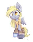  alasou alpha_channel anthro anthrofied blonde_hair chibi clothing derp_eyes derpy_hooves_(mlp) equine female friendship_is_magic frown fur grey_fur hair mammal my_little_pony pegasus plain_background solo transparent_background wings yellow_eyes 