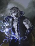  abstract abstract_background anthro athletic belly black_markings blade blades cat coat cool dark feline fluffy fur invalid_color invalid_tag leopard light lightning magic male mammal markings matter purple_eyes scyrex white_fur 