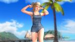  beach blonde_hair blue_eyes dead_or_alive dead_or_alive_5 hat ocean official_art overalls straw_hat tina_armstrong 