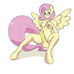  animal_genitalia anthro anthrofied balls blue_eyes blush breasts dickgirl equine fluttershy_(mlp) friendship_is_magic fur hair horsecock intersex koportable mammal my_little_pony nipples nude pegasus penis pink_hair plain_background solo white_background wings yellow_fur 