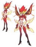  boots breasts headgear imaishi_hiroyuki kill_la_kill large_breasts matoi_ryuuko official_art senketsu senketsu-kisaragi spoilers suspenders thigh_boots thighhighs 