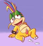  erection hair koopalings lemmy_koopa male multi-colored_hair open_mouth penis precum sl350 solo spread_legs spreading 