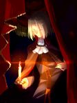  banned_artist blonde_hair candle cape closed_eyes male_focus melty_blood solo tsukihime wallachia yusano 