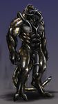  abs animal_genitalia balls biceps big_muscles big_penis blind feline hooves horsecock male mammal mask muscles nipples nude pecs penis plain_background pose rubber rwolf sheath solo spots standing tail_cock tentacles toned 