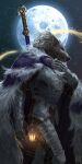  absurd_res anthro armor blaidd_(elden_ring) canid canine canis cape clothing elden_ring fromsoftware full_moon hi_res lamp lantern male mammal moon neungsonie solo video_games wolf 