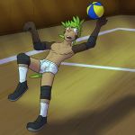  anthro anthrofied athletic briefs bulge chespin clothed clothing elbow_pads fuze hi_res knee_pads male nintendo nipples pok&eacute;mon pok&eacute;mon_(species) sport tighty_whities topless underwear video_games volleyball 
