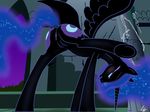  anus back_turned black_fur blue_eyes blue_hair butt cutie_mark equine female friendship_is_magic fur hair horn horse long_hair looking_back lowgravity mammal my_little_pony nightmare_moon_(mlp) open_mouth pony princess_luna_(mlp) pussy pussy_juice smile solo teats winged_unicorn wings 