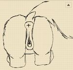  anus bloodstartm clitoral_winking clitoris equine female friendship_is_magic horse mammal my_little_pony original_character pony pussy sketch solo 
