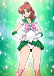  anime_coloring back_bow bishoujo_senshi_sailor_moon bishoujo_senshi_sailor_moon_crystal blush bow breasts brown_hair choker elbow_gloves gloves green_choker green_eyes green_sailor_collar green_skirt joy_ride kino_makoto large_breasts long_hair magical_girl panties parted_lips pink_bow ponytail sailor_collar sailor_jupiter sailor_senshi_uniform skirt skirt_lift solo underwear white_gloves white_panties 